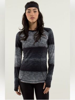 Lululemon athletica Base Runner Long-Sleeve Womens Performance Top -size 2
